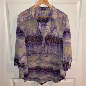 Chico's Purple Blouse Size 3